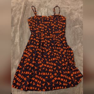 Kismet Black and Orange Patterned Garment